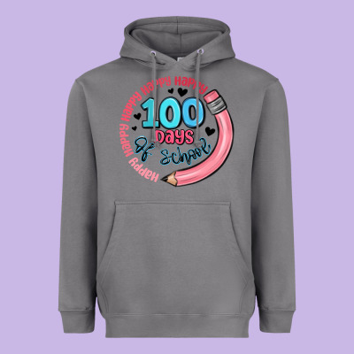 Happy 100 Days Of School Heavyweight Hoodie Designed By Maliassmallbusiness