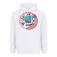 White happy 100 days of school Heavyweight Hoodie - MaliasSmallBusiness