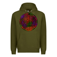 Army Green halloween round earrings 2 Premium Hoodie - BundleAndBundleShop
