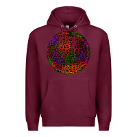 Burgundy halloween round earrings 2 Premium Hoodie - BundleAndBundleShop