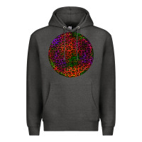 Charcoal Heather halloween round earrings 2 Premium Hoodie - BundleAndBundleShop