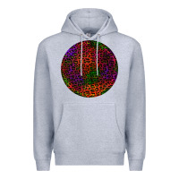 Heather Grey halloween round earrings 2 Premium Hoodie - BundleAndBundleShop