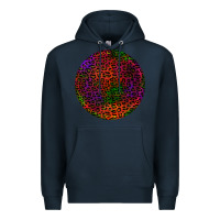 Navy halloween round earrings 2 Premium Hoodie - BundleAndBundleShop