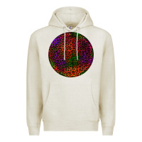 Oatmeal Heather halloween round earrings 2 Premium Hoodie - BundleAndBundleShop