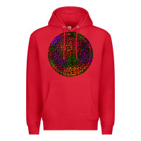 Red halloween round earrings 2 Premium Hoodie - BundleAndBundleShop