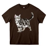Chocolate Brown American Shorthair Cat Heavy Core Tee - LillyAllenDesigns