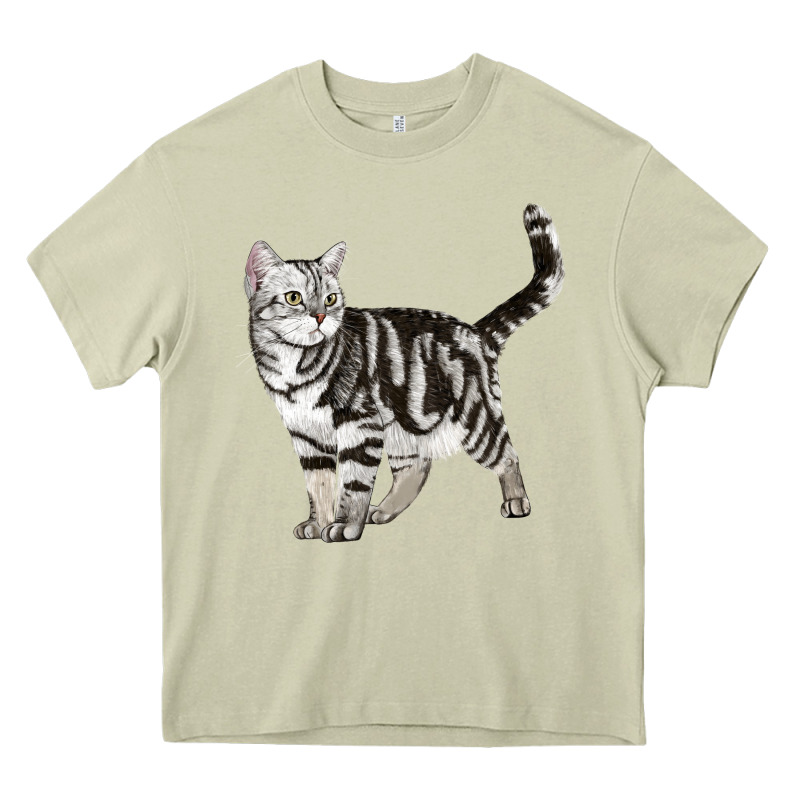 American Shorthair Cat Heavy Core Tee by LillyAllenDesigns | Teevron