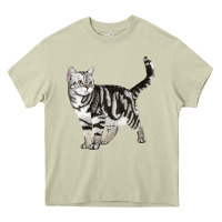 Mossy American Shorthair Cat Heavy Core Tee - LillyAllenDesigns