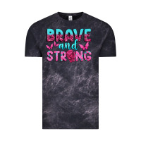 Cloud Black Brave and Strong Vintage Tee - texasbilliewilder