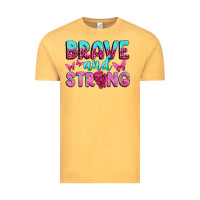 Vintage Mustard Brave and Strong Vintage Tee - texasbilliewilder
