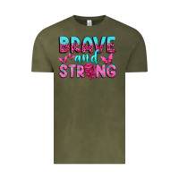 Vintage Olive Brave and Strong Vintage Tee - texasbilliewilder