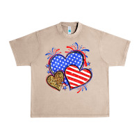 French Oak American flag leopard hearts Urban Heavy Tee - Neo Western