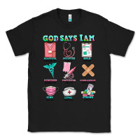 Black nurse god says i am  nurse elements Classic Tee - AdoDesignShop