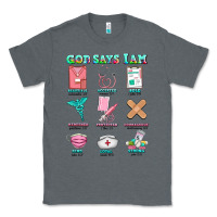Charcoal Heather nurse god says i am  nurse elements Classic Tee - AdoDesignShop