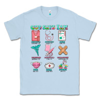 Dusty Blue nurse god says i am  nurse elements Classic Tee - AdoDesignShop