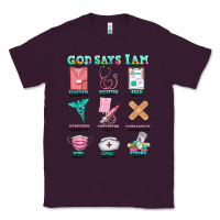 Plum nurse god says i am  nurse elements Classic Tee - AdoDesignShop