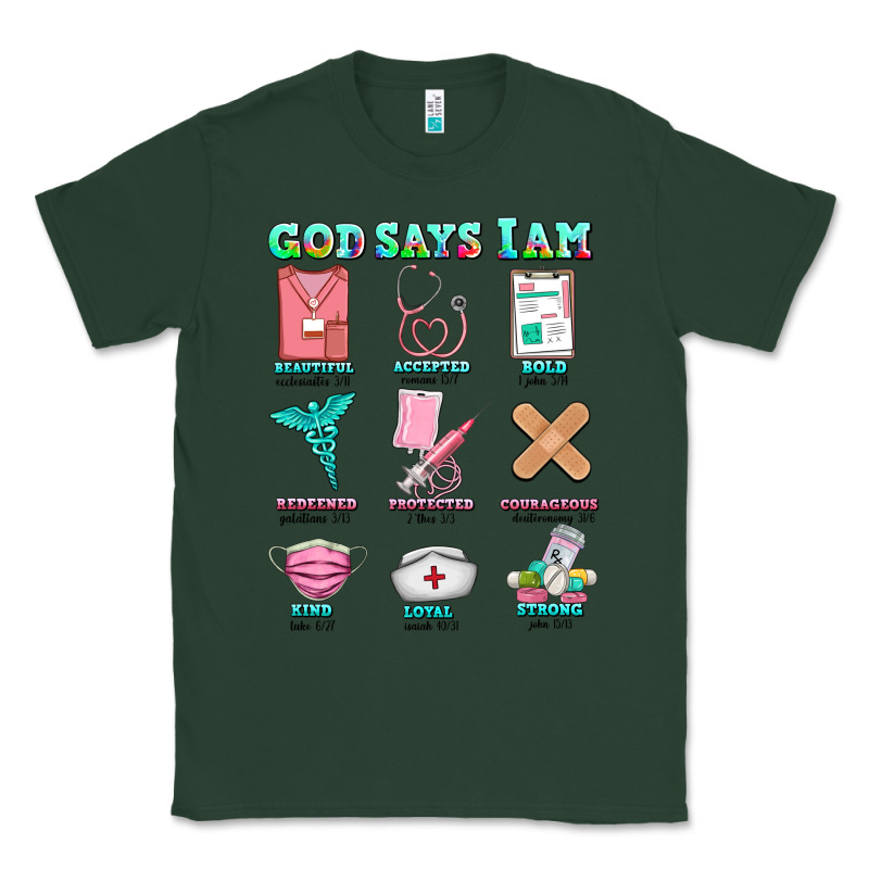 Nurse God Says I Am  Nurse Elements Classic Tee by AdoDesignShop | Teevron