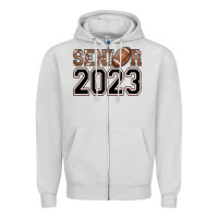 Dove Grey senior 2023 american football Zipper Hoodie - AdoDesignShop