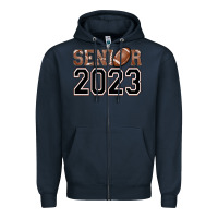 Navy senior 2023 american football Zipper Hoodie - AdoDesignShop