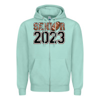 Seafoam senior 2023 american football Zipper Hoodie - AdoDesignShop