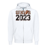 White senior 2023 american football Zipper Hoodie - AdoDesignShop