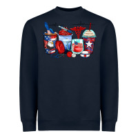 Navy American nurse coffee cups Heavyweight Sweatshirt - Zillion Design Studio