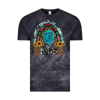 Cloud Black western rainbow  be kind Vintage Tee - RanaPortraitStore