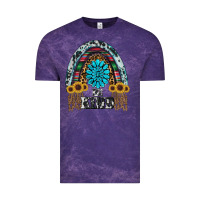 Cloud Purple western rainbow  be kind Vintage Tee - RanaPortraitStore