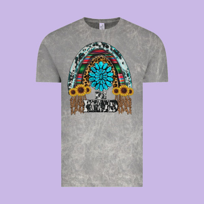 Western Rainbow  Be Kind Vintage Tee Designed By Ranaportraitstore