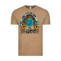 Vintage Coffee western rainbow  be kind Vintage Tee - RanaPortraitStore