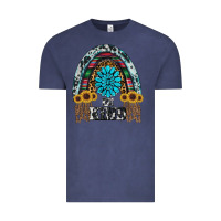 Vintage Denim western rainbow  be kind Vintage Tee - RanaPortraitStore