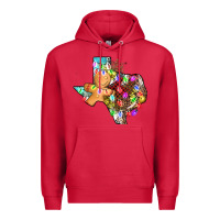 Cardinal christmas texas map Premium Hoodie - AdoDesignShop