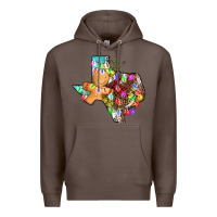 Coffee christmas texas map Premium Hoodie - AdoDesignShop