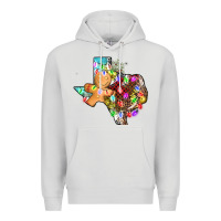 Dove Grey christmas texas map Premium Hoodie - AdoDesignShop