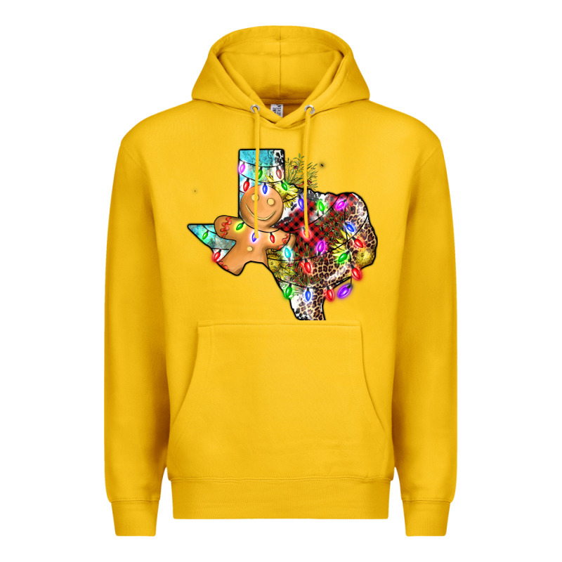 Christmas Texas Map Premium Hoodie by AdoDesignShop | Teevron