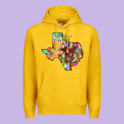 Christmas Texas Map Premium Hoodie Designed By Adodesignshop