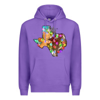 Purple christmas texas map Premium Hoodie - AdoDesignShop