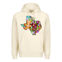 Sandshell christmas texas map Premium Hoodie - AdoDesignShop
