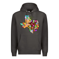 Smoke christmas texas map Premium Hoodie - AdoDesignShop