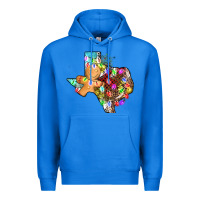 True Royal christmas texas map Premium Hoodie - AdoDesignShop