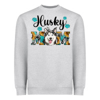 Heather Grey husky mom western Heavyweight Sweatshirt - RanaPortraitStore