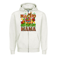 Oatmeal Heather nacho average mama with nacho Zipper Hoodie - AdoDesignShop