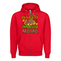 Red nacho average mama with nacho Zipper Hoodie - AdoDesignShop