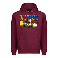 Burgundy 2 nd grade dude Premium Hoodie - BundleAndBundleShop
