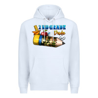 White 2 nd grade dude Premium Hoodie - BundleAndBundleShop
