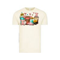 Vintage Arctic pigs coffee cups Vintage Tee - Zillion Design Studio