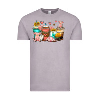 Vintage Zinc pigs coffee cups Vintage Tee - Zillion Design Studio