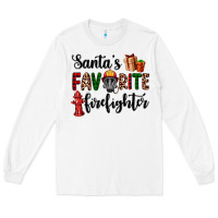 White santa's favorite firefighter Long Sleeve Tee - AdoDesignShop