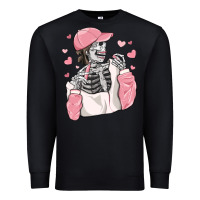 Skeleton Girl Valentine's Day Premium Sweatshirt | Teevron