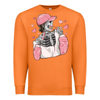 Carrot skeleton girl valentine's day Premium Sweatshirt - MaliasSmallBusiness